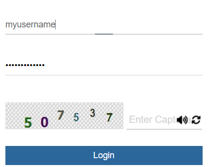Screenshot of the main SSO Login page with fields for SSO ID, Password, and Captcha.