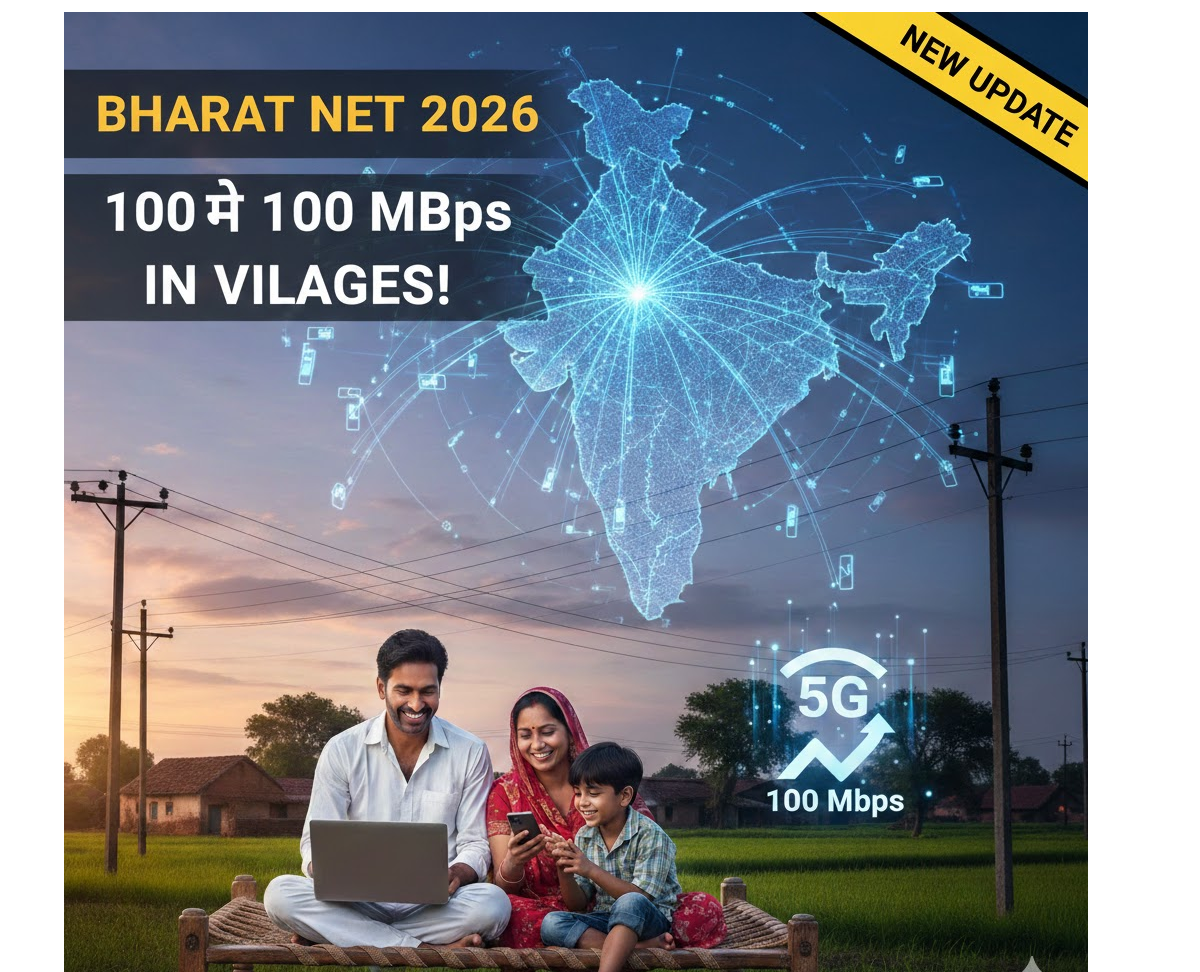 भारत नेट योजना 2026: गांवों में हाई-स्पीड इंटरनेट | लाभ, स्पीड, आवेदन प्रक्रिया